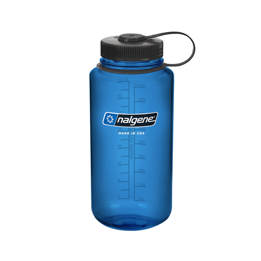 Nalgene 1000cc寬嘴水壼 灰藍色