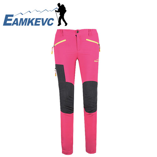 EAMKEVC 彈性透氣快乾褲 女款 玫紅色