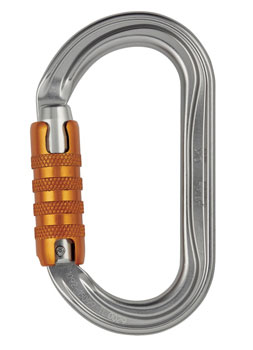 PETZL OK TRIACT-LOCK 對稱型鋁製有鎖鉤環 (三段鎖) 3段鎖自動鎖 鈎環 勾環