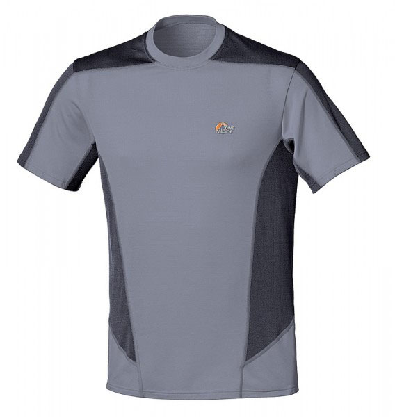 LOWE ALPINE 配色排汗衣-薄圓短袖UV50 Dryflo Crew影灰-鐵灰
