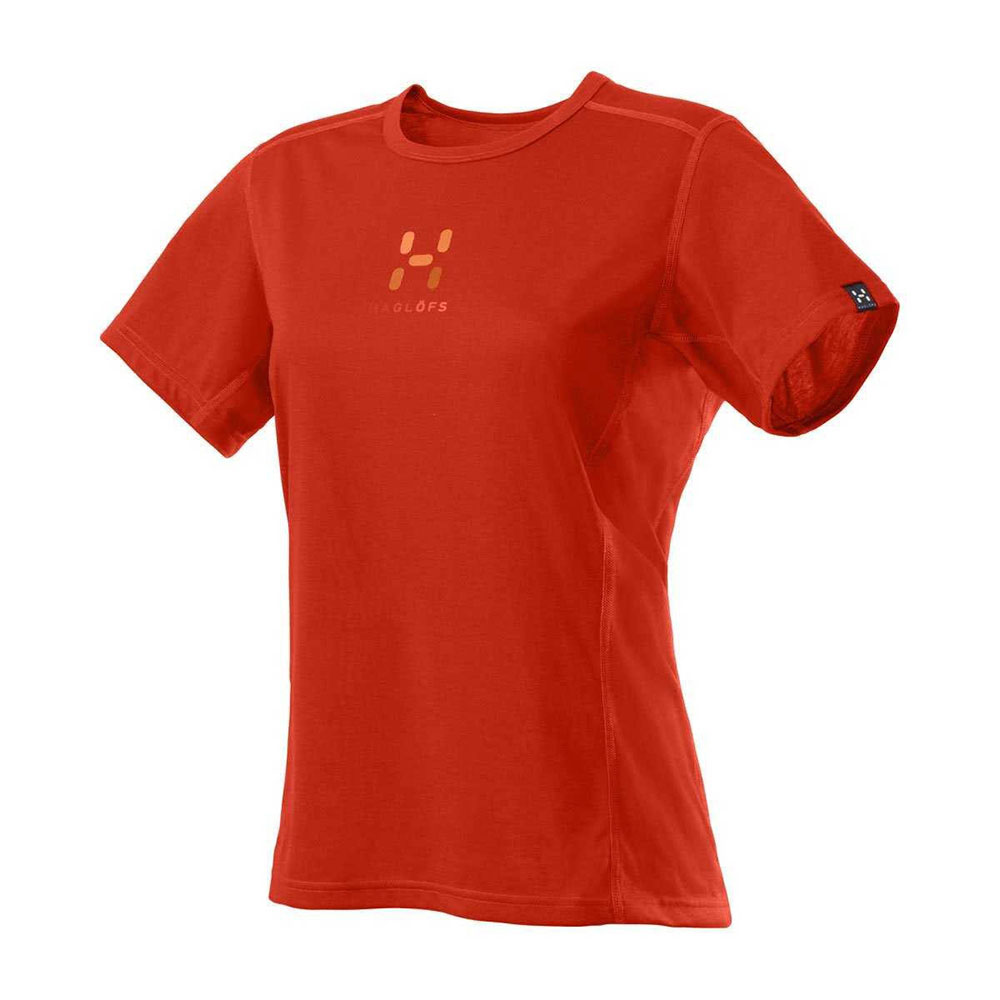 Haglöfs 女短袖圓領排汗衫 火燄紅DYNAMITE GEE Q TEE