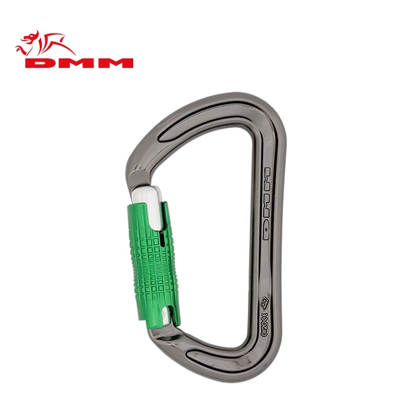 DMM Zodiac Locksafe 鋁合金三段鎖鉤環 鈦色 梨形 D環
