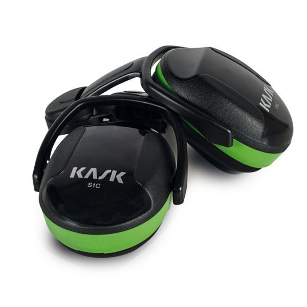 KASK SC1 防噪音耳罩+耳罩固定座 綠色款 (降噪22dB 22分貝) 中-高噪音環境 NRR22