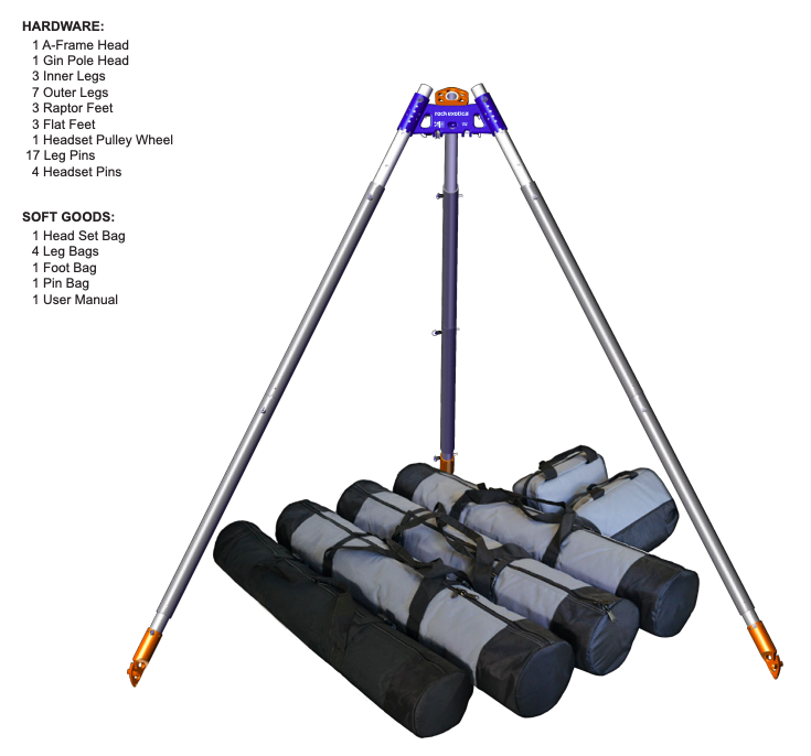 美國 Rock Exotica Arizona vortex Frame Set 繩索救援三腳架