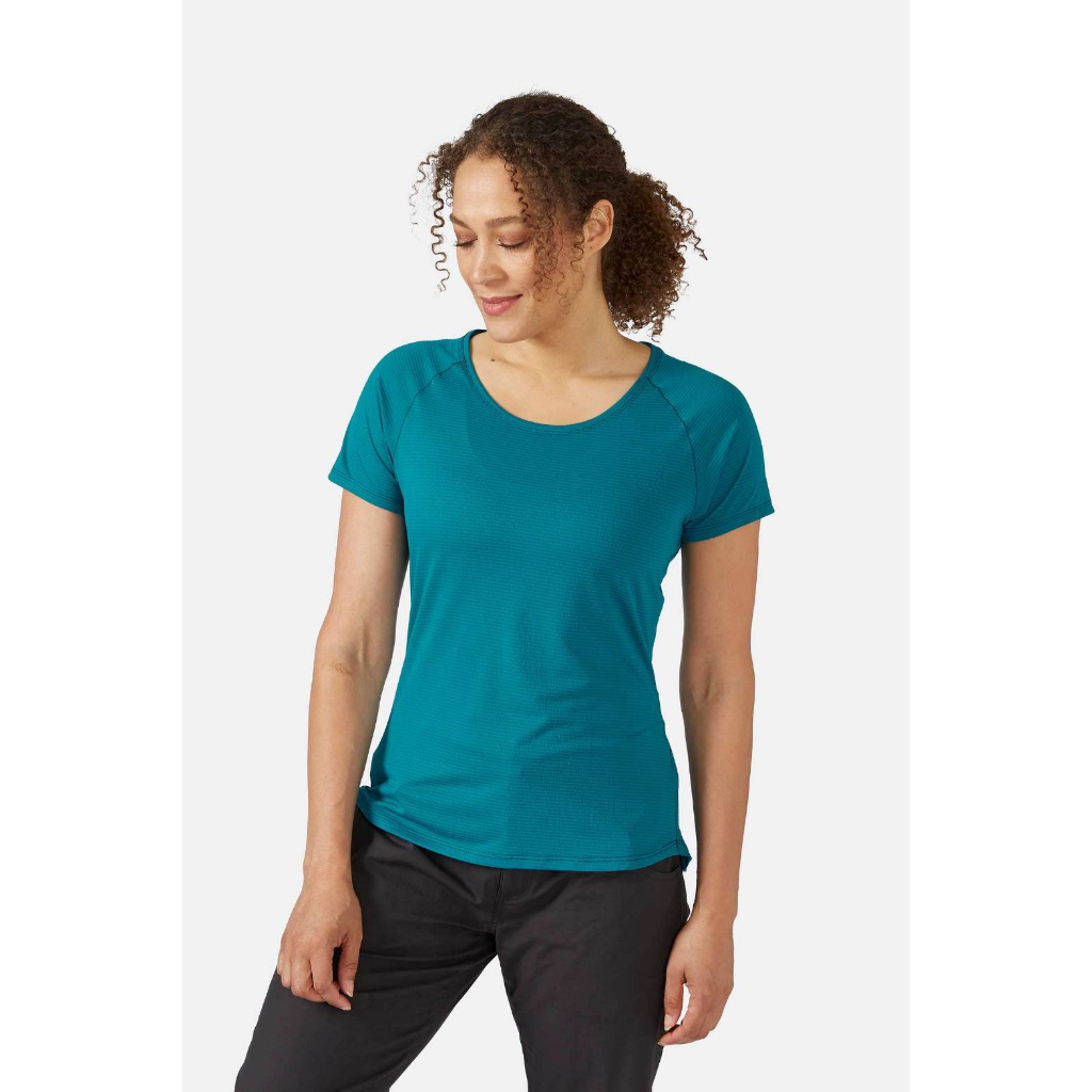 RAB Aleya Tee Wmns 短袖透氣排汗衣 女款 群青藍