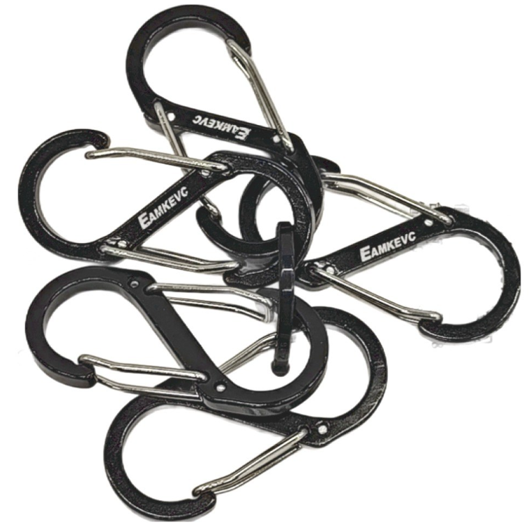 5號鋁合金八字扣 (5入) 8字扣 黑 登山扣