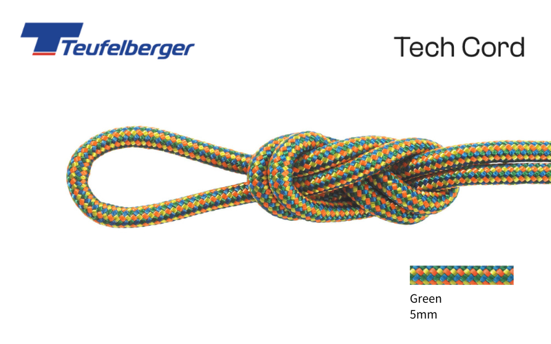 Teufelberger / New England Ropes Tech Cord 高強度輔助繩 20kN 綠 16M