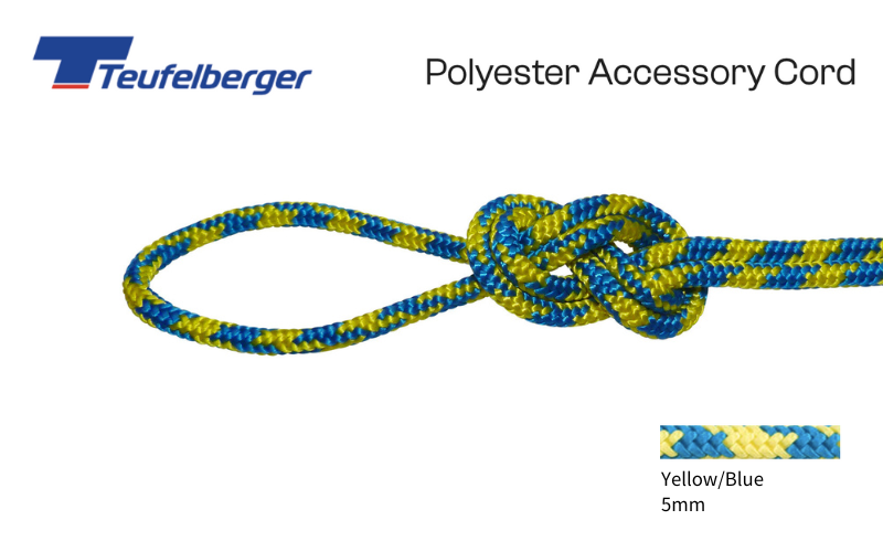 Teufelberger Polyester Accessory Cord EN564 輔助繩/普魯士繩 300ft / 90m 5mm/黃綠